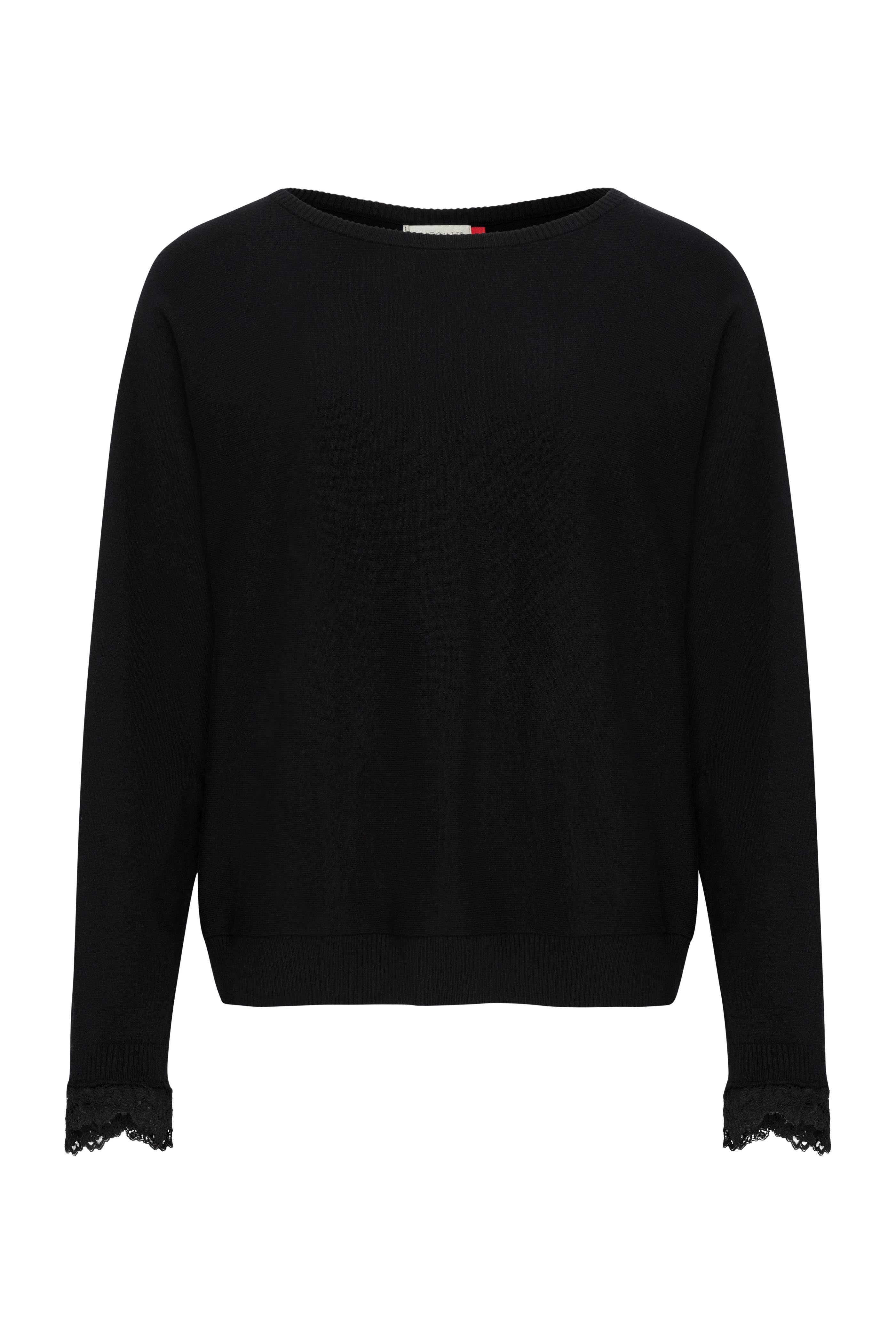 Passion Sweater Knit & Lace Crewneck with Back