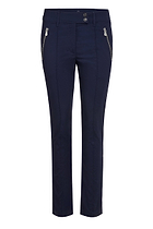 The Best Travel Pants. Flat Lay of the Peggy Zippered Pant in Navy