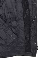 The Best Travel Jacket. Details of a Ramona Windbreaker Jacket in Black.