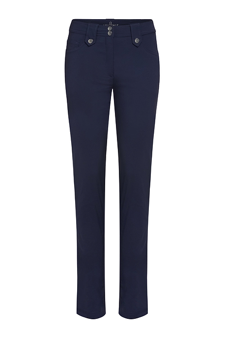 The Best Travel Pants. Flat Lay of the Skyler Travel Pant in Navy