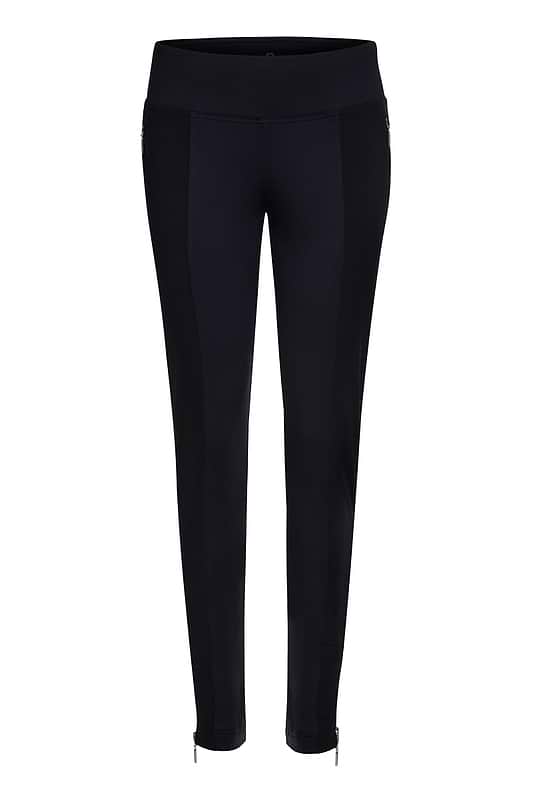 The Best Travel Pants. Flat Lay of the Sonia Curvy High Rise Pant in Black