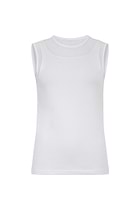The Best Travel Tank Top. Flat Lay of a Flo Pima Cotton Tank in White