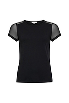 The Best Travel Shirt. Flat Lay of a Melissa Pima Cotton T-Shirt in Black