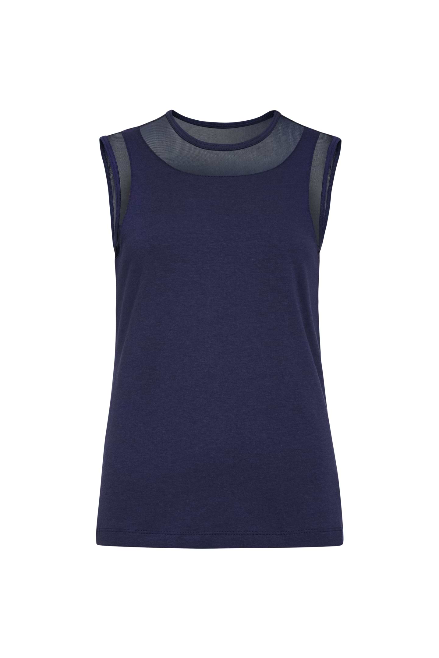 The Best Travel Tank Top. Flat Lay of a Flo Pima Cotton Tank in Navy