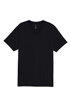 The Best Travel Top. Flat Lay of a Men's Vince Top in Black.