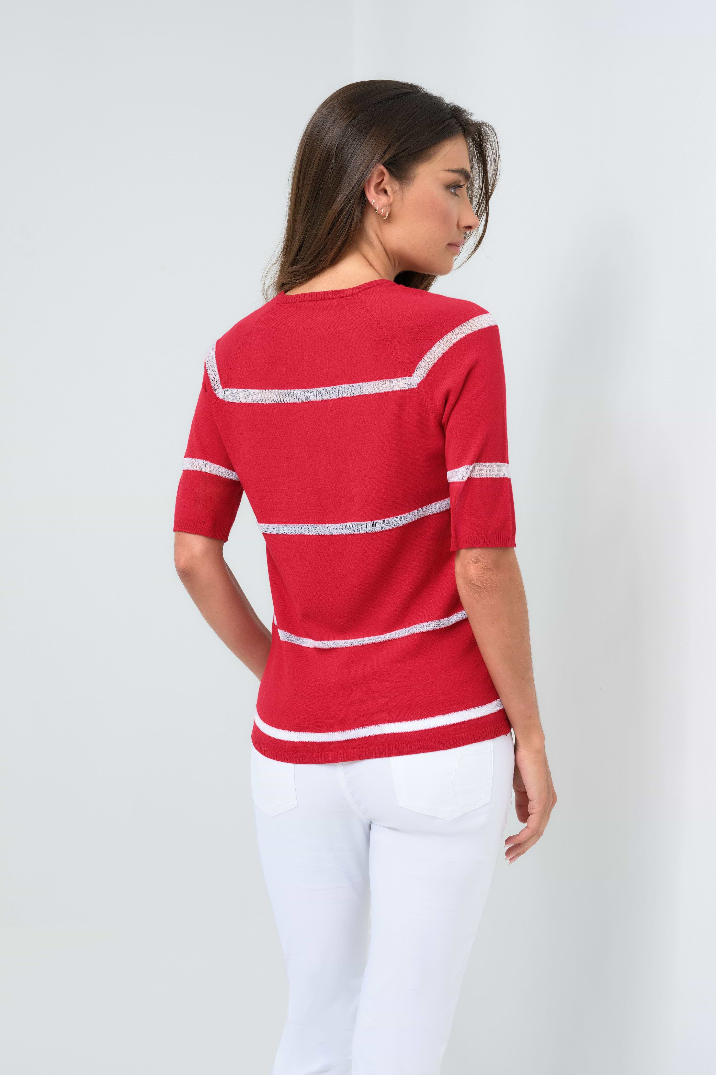 Campbell Sheer Stripe Pullover Top