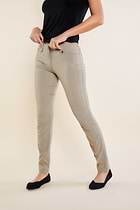 The Best Travel Pants. Side Profile of the Skyler Travel Pant in Khaki