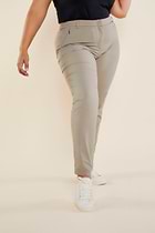 The Best Travel Pants. Front Profile of the Thea Curvy Pant in Khaki.