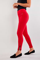 The Best Travel Pants. Side Profile of the Allie Hybrid Pant in Atomic Red