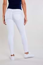 The Best Travel Pants. Back Profile of the Luisa Skinny Jean Pant in White