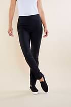 The Best Travel Pants. Front Profile of the Sonia Curvy High Rise Pant in Black