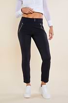 The Best Travel Pants. Front Profile of the Peggy Zippered Pant in Black