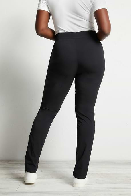 The Best Travel Pants. Back Profile of the Jamie Lee Pull-on Pant in Black