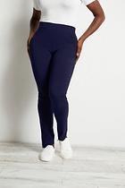 The Best Travel Pants. Front Profile of the Jamie Lee Pull-on Pant in Navy