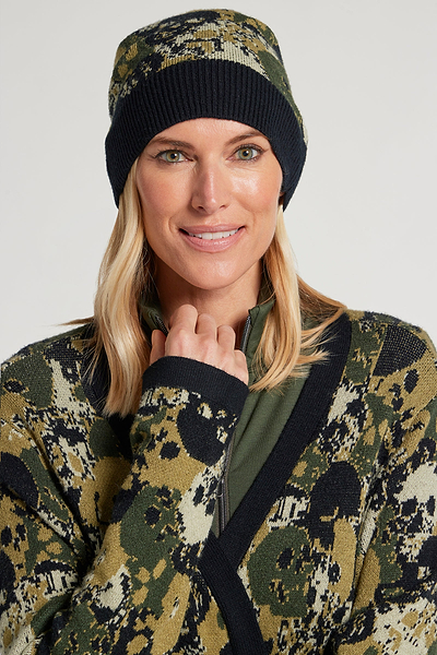 north face camo beanie