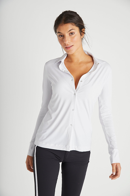 wybzd Women Summer Solid Color Lapel Collar Long Sleeve Mesh See-Through  Shirt Tops S-L