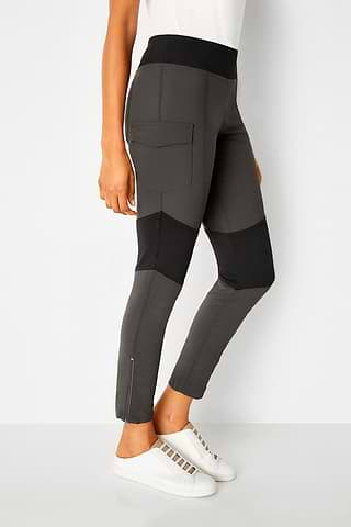 Andrea Contrast-Panel Legging