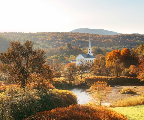 Best Fall Foliage Stowe, Vermont 