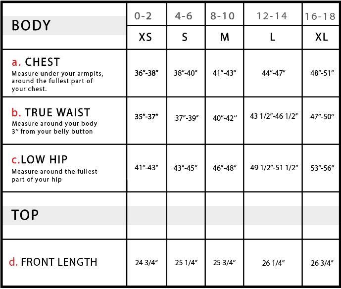 Aarthi Lightweight Reversible Vest Size Chart