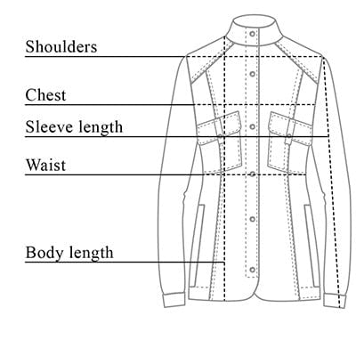 Alexis Shirt Jacket Size Chart