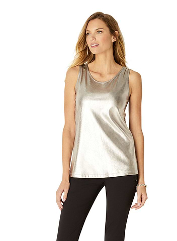 The Amaya Metallic Knit Tank