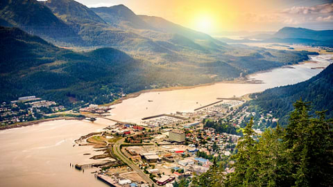 Best Destinations Sunset over Juneau Alaska