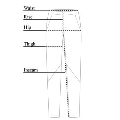 Calvin Bootcut Pant Size Chart