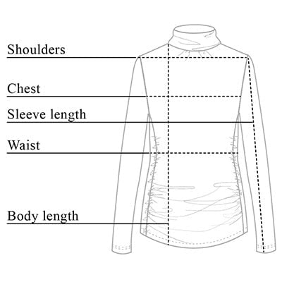 Camilla Ruched Turtleneck Size Chart