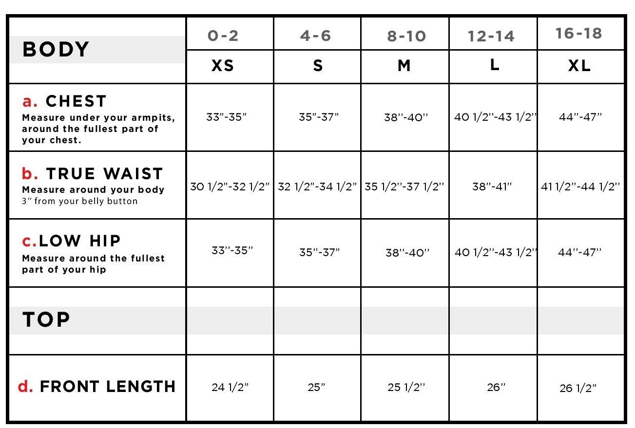 Carice Lightweight Blazer Size Chart