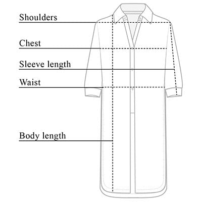Cece Button Down Tunic Size Chart