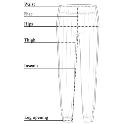 Daniella Jogger Strip Travel Pant Size Chart
