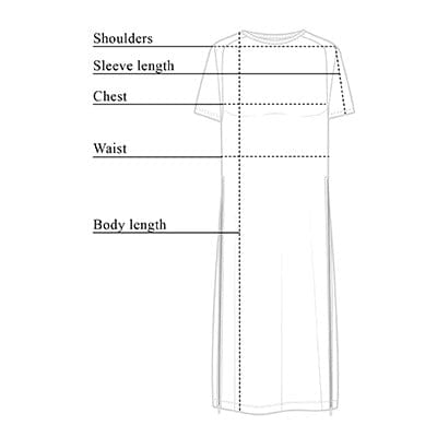 Devia Side-Zip Dress Size Chart