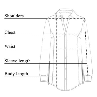 Francine Wrinkle Free Button Down Size Chart