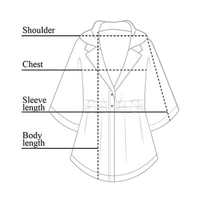 Insaf Hooded Cape Size Chart
