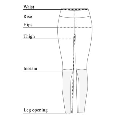 Italia Faux Leather Legging Size Chart