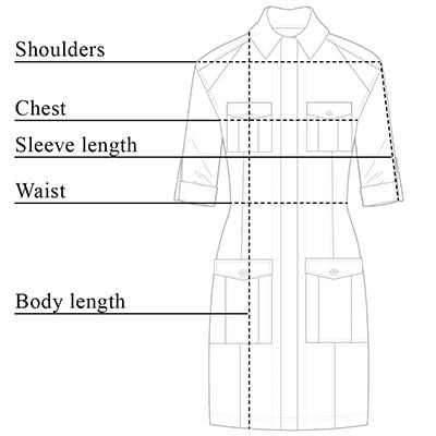 Lina Cargo Dress Size Chart