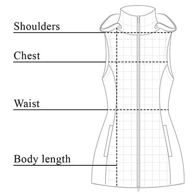 Montreal Vest With Hood Size Chart