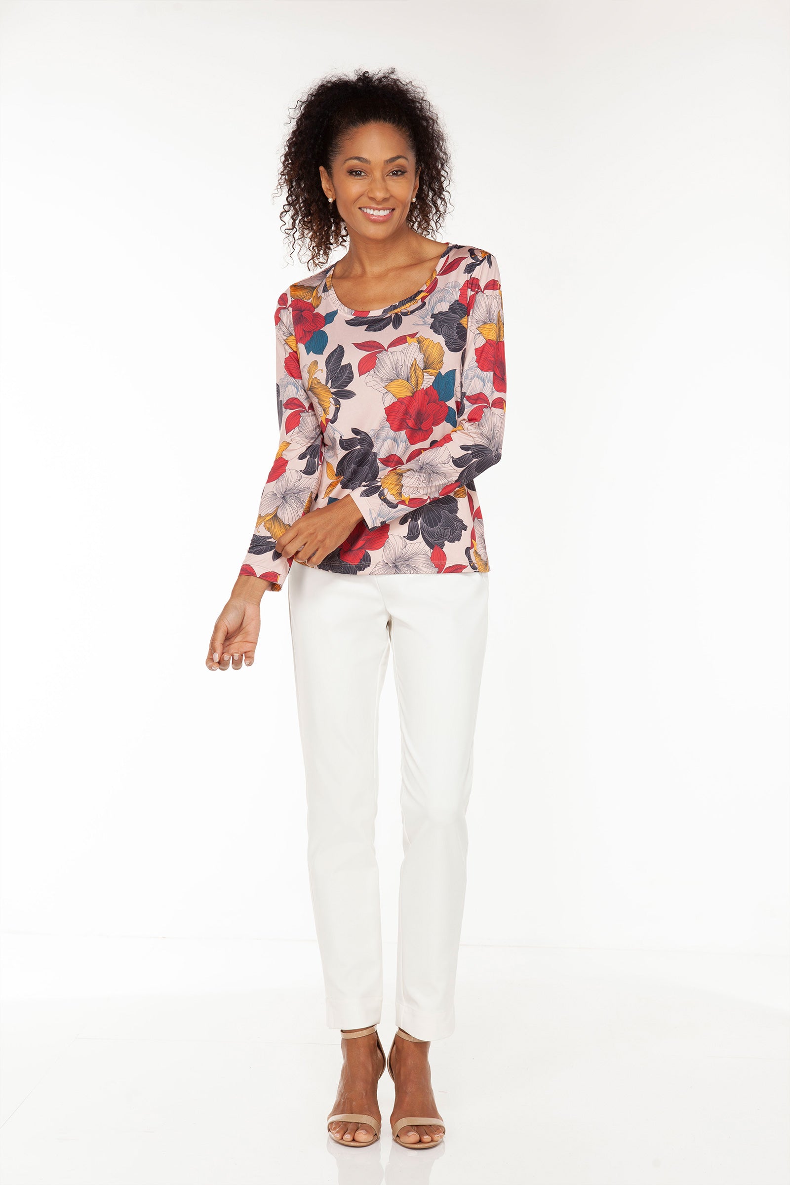 Secret Garden Print || Printed Juliana Long Sleeve Top
