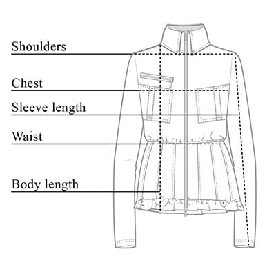 Rosella Ruffle Jacket Size Chart