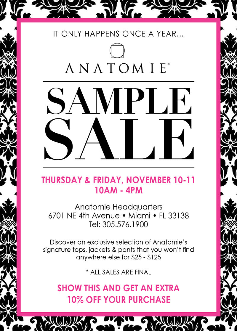 Anatomie Sample Sale