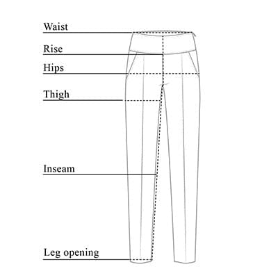 Sonia Straight Leg Pant Size Chart