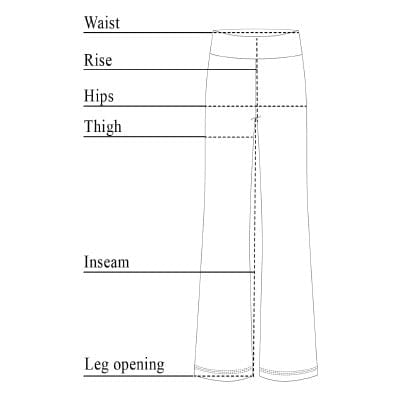 Alene Velvet Pull-On Flare Pant Size Chart – Anatomie
