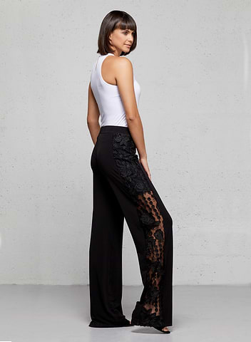 Alexa Lace Panel Wide Leg Pant to Your Travel Wardrobe
