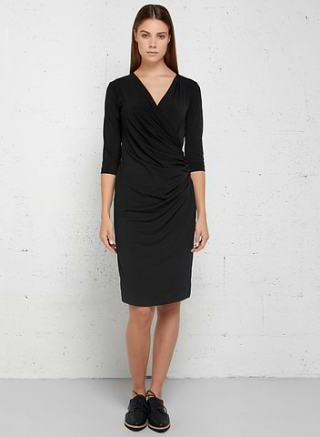 Travel Capsule Wardrobe The Marine Wrinkle Free Wrap Dress