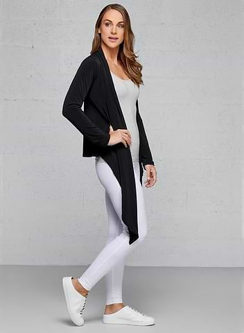 Business Causal Attire The Cozi Wrap Travel Cardigan.