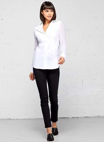 Business Casual Attire The Beth Button-Front Shirt