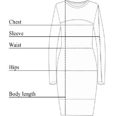 Budah Mesh Dress Size Chart