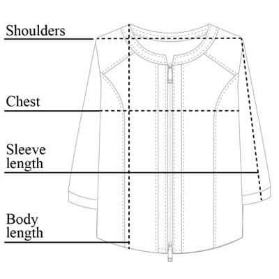Cila Cropped Leather Jacket Size Chart