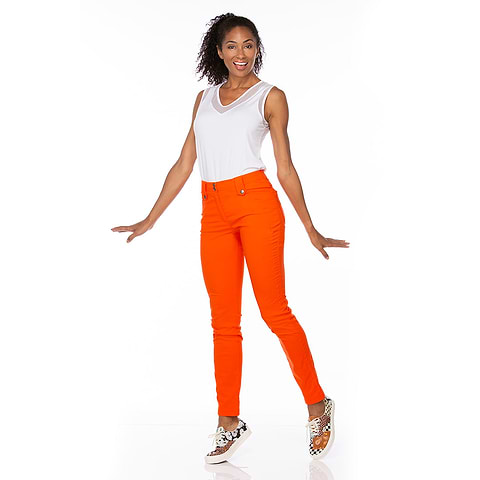 Skyler Travel Pant in Color Pop Orange