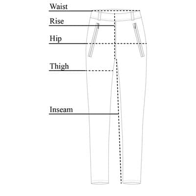 Marisa High Waisted Pant Size Chart